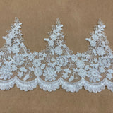 Beaded Corded Lace Trimming 8"