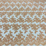 1 Yard Stunning Beaded and Corded Bridal Lace Fabric