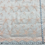 Beaded Lace Fabric on Polyester Net Mesh