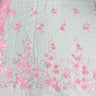 1 Yard 3D Floral Lace Fabric Embroidered on 100 Percent Polyester Soft Tulle Net Mesh White 60 inch Width