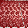 Beaded Corded Lace Fabric on Polyester Net Mesh