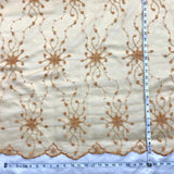 Beaded Lace Fabric on Polyester Net Mesh