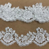 Corded Lace Trimming Embroidered Mesh