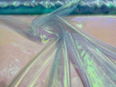Iridescent Organza Polyester Fabric - Pink Iridescent, Sheer, Lightweight (1 Yard)