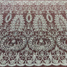 Beaded Lace Fabric on Polyester Net Mesh