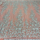 Beaded Corded Bridal Lace Fabric 51"