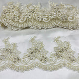 Beaded Corded Lace Trim