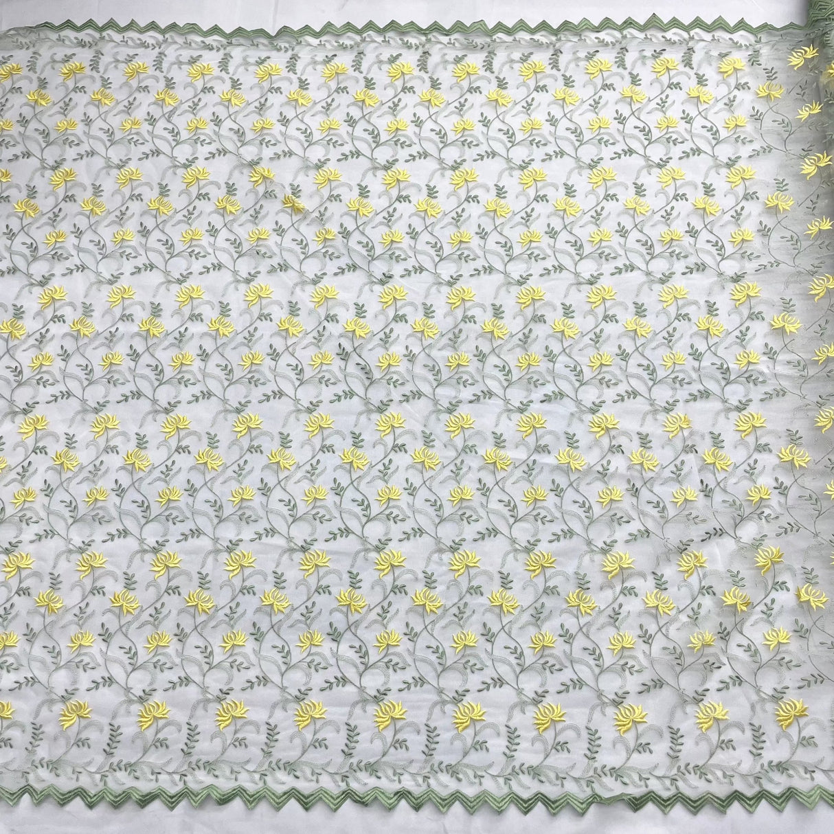 Embroidered Lace Mesh Fabric