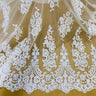 Beaded Corded Lace Fabric 52" Wide