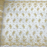 Embroidered Corded Bridal Lace Turquoise