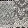 1 Panel Chantilly Embroidered Lace Fabric with Eyelash Scallop – White, Ivory, and Blush