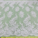 Beaded Corded Bridal Lace Fabric