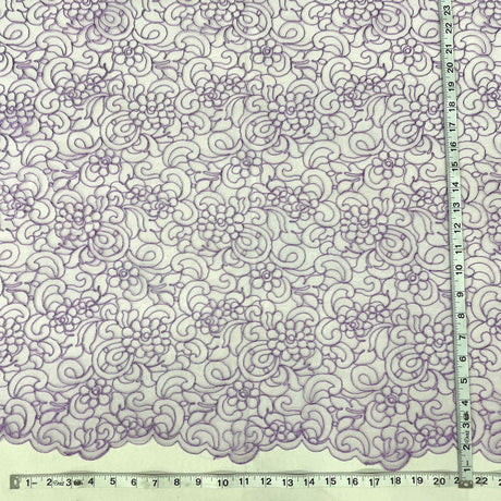 Polyester Corded Bridal Lace Fabric 53" Wide