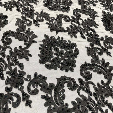 Beaded Embroidered Lace Mesh