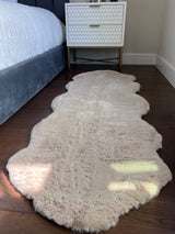 Bella Rug Collection Polyester Fabric - Soft Luxurious Modern Rug, Sandy Beige, Slate Silver, Raven Charcoal, 6' 5" x 9' 2", 2' x 6' (1 Piece)