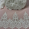 Beaded Corded Lace Trim on Organza