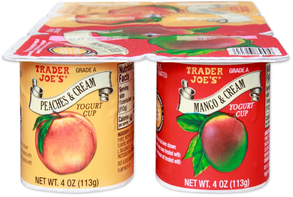 Peaches & Mango Cream Yogurt Cups Rich Creamy Fruit Yogurt 24 Oz