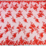 Beaded 3D Floral Lace Fabric