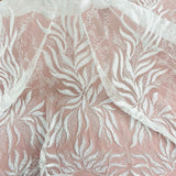 Beaded Corded Bridal Lace Fabric