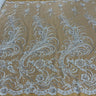 Beaded Corded Bridal Lace Fabric