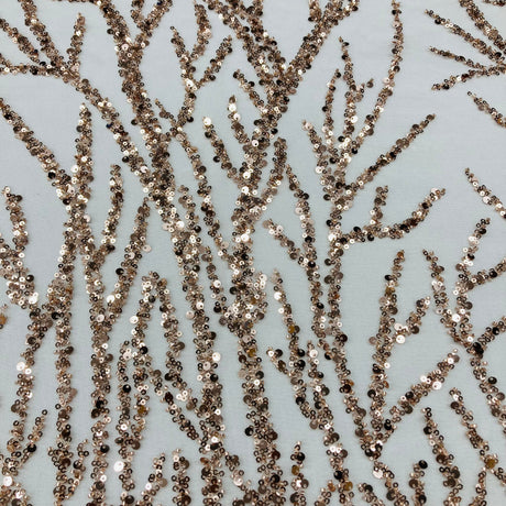 Beaded Sequined Lace Fabric