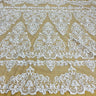 Polyester Corded Bridal Lace Fabric 53" Wide