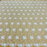 Beaded & Corded Bridal Lace Fabric - Embroidered Net Mesh, 52" Width (1 Yard)