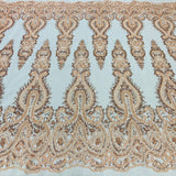 Beaded Embroidered Lace Mesh