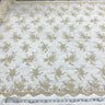 1 Yard Corded Bridal Lace Fabric Embroidered 100 Percent Polyester Net Mesh 50 inch Width