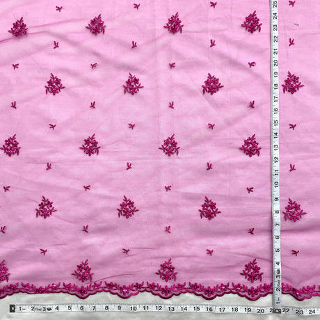 Beaded Embroidered Lace Mesh Fabric