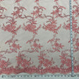 Sequined & Corded Lace Fabric - Dusty Rose, Champagne, 54" Width (1 Yard)