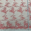 Sequined & Corded Lace Fabric - Dusty Rose, Champagne, 54" Width (1 Yard)