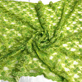 Beaded Corded Floral Lace Fabric 56"