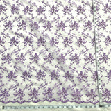 Beaded Lace Fabric on Polyester Net Mesh