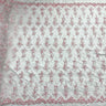 Corded Bridal Lace Fabric - Embroidered Polyester Net Mesh, Approximately 54" Width (1 Yard)
