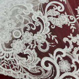 Embroidered Lace Beaded Bridal Mesh