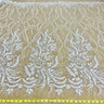 1 Yard Beaded Lace Fabric Embroidered on 100% Polyester Net Mesh