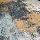 Dark Beige Tones Vintage Print Design Area Rug - Gold Vintage Print, 7'6" X 10'3" (1 Piece)