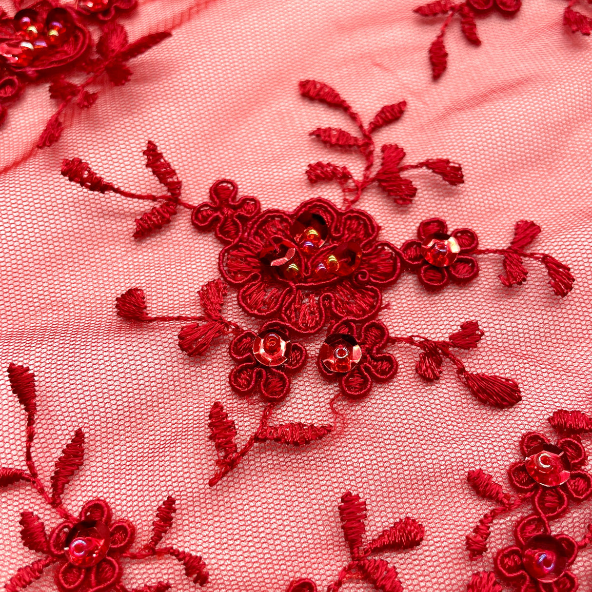 Beaded Corded Bridal Lace Fabric 52" Wide