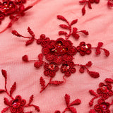 Beaded Corded Bridal Lace Fabric 52" Wide
