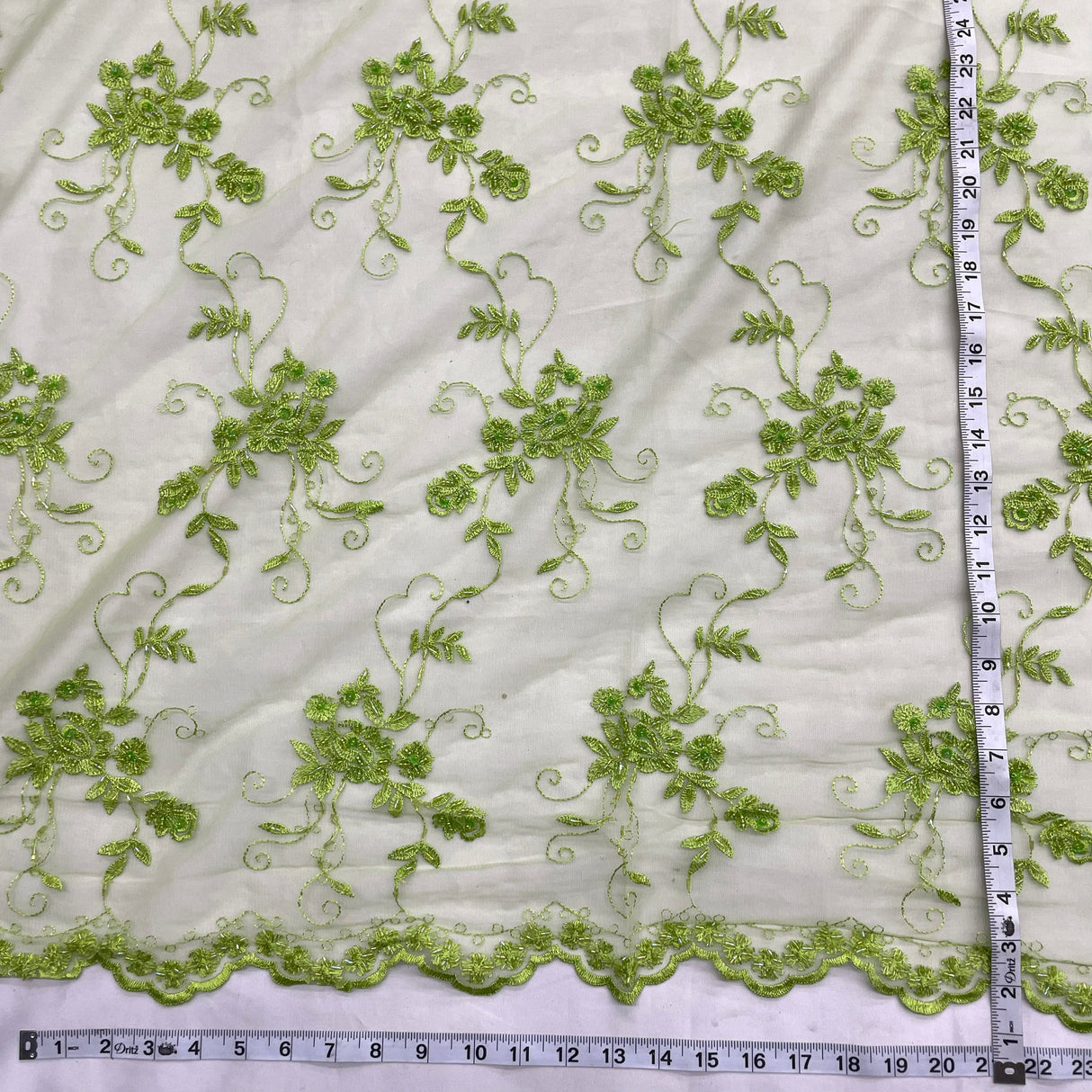 Beaded Lace Fabric Embroidered Mesh