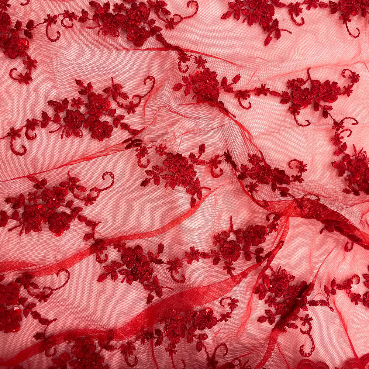 Beaded Embroidered Lace Mesh