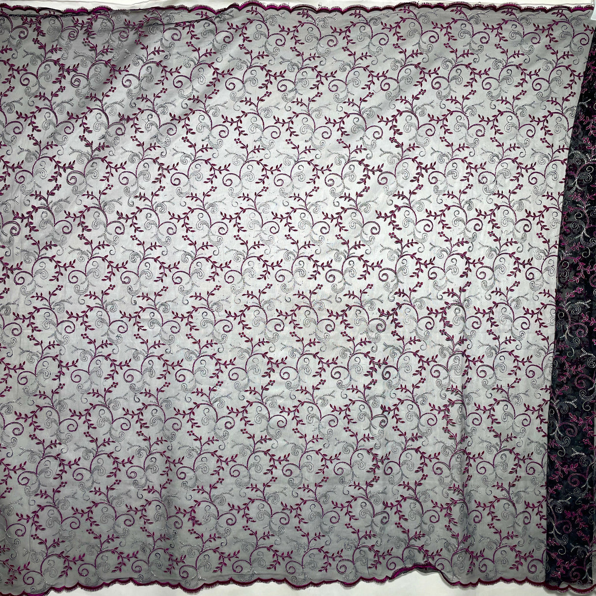 Embroidered Lace Mesh Floral