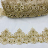 Beaded Corded Lace Trim