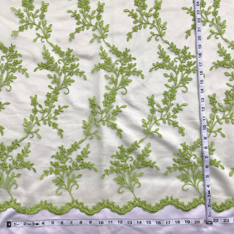 Beaded Corded Bridal Lace Mesh