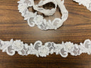 Beaded Corded Lace Trim Organza