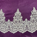 Polyester Net Mesh Corded Lace Trim 6" Wide