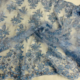 Beaded Corded Bridal Lace Mesh