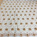 Beaded Corded Bridal Lace Fabric 52"