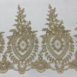 Beaded Corded Lace Trimming 13"